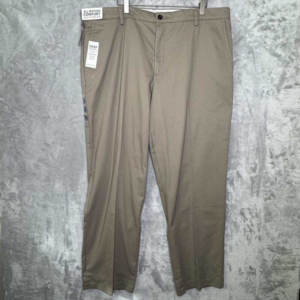 Dockers Pants Mens 42x32 Khaki Easy Khaki Classic Fit All Motion Comfort Stretch